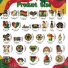 Lingvee 24 Pcs Juneteenth Day Diamond Art Refrigerator Magnet Sticker