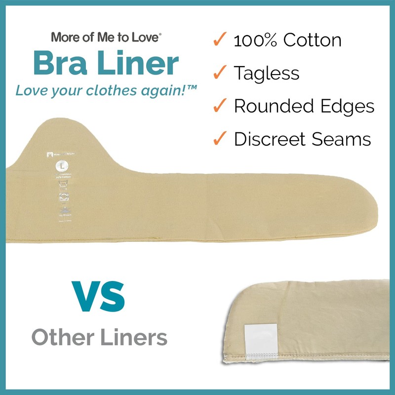 3 x 100% Cotton Bra Liner - Held in Place