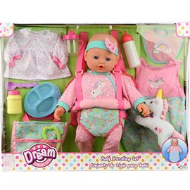 Dream Collection 16" Baby Doll Travelling Set in Pink