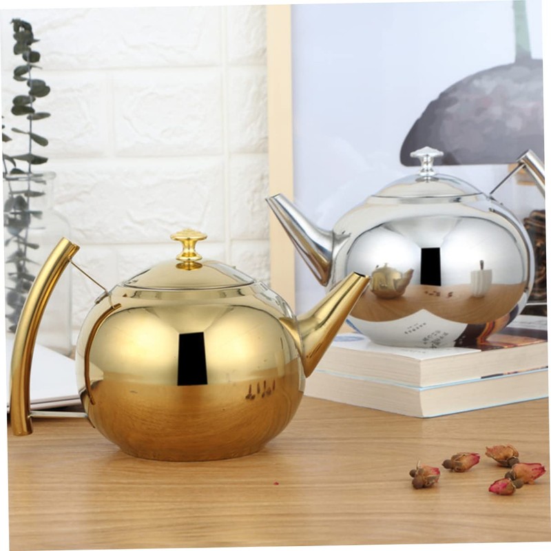 Gatuida Elegant Stainless Steel Teapot Tea Sets for Women Tea