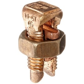 Burndy KS17 Servit Split-Bolt, 8 Str. - 6 Sol. Copper Run and Tap, 0.63" Cross Flat, 165 in-lbs Recommended Tightening Torque (Pack of 100)