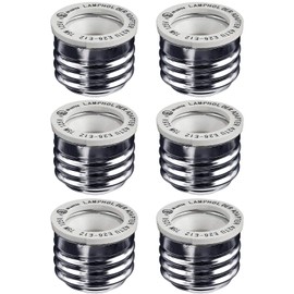 TORCHSTAR E26 to E12 Adapter - Medium Screw (E26/E27) to Candelabra Screw (E12) Socket Reducer Adapter Converter, Heat-Resistant, Anti-Burning, No Fire Hazard, Pack of 6