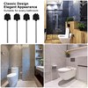 Set of 4 toilet brushes, black, high-quality toilet brush with