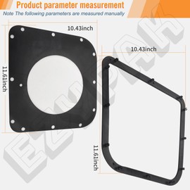 EZYPAK 532192550 Bagger Top Seal w/532192603 Plastic Gasket Cover for Husqvarna 48" 54" Grass Catcher Replaces 192550 917249040