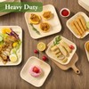 ECOLipak 48 Pack Compostable Palm Leaf Plate Like Bamboo Plate,