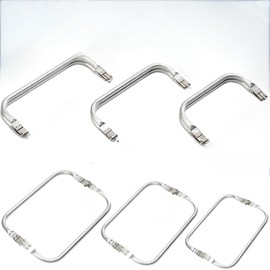 2-Pack U-Shaped Bag Closures & Handles - Multi-Purpose Craft Frame Clips for Crochet Bags, Totes, Shopping Totes & DIY Accessories (185x75mm, 2 PCS)