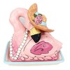 Blue Sky Ceramic Flamingo Butter Dish, Multicolor