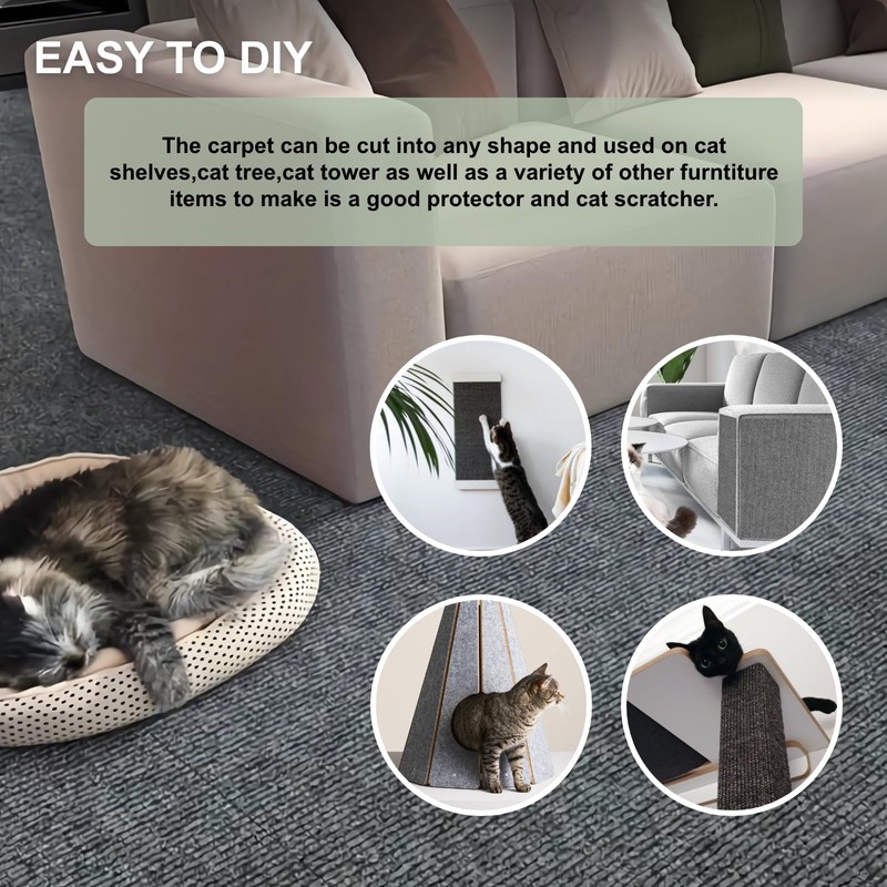 Cat Scratch Couch Furniture Protector, Adhesive Cat Scratch Pad Deterrent