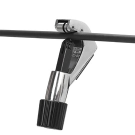 4-28mm Bike Tube Cutter with Replaceable Blade Wheel, Wire Striper Tool, Dual Roller Positioning System for Aluminum/Steel/Titanium Alloy Handlebars, Front Forks and Seat Posts