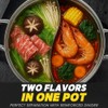 KOTO 304 Stainless Steel Divided Hot Pot – 11”, 4.5L