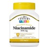 21st Century, Niacinamida 500mg, Vitamina B3, 110 Cápsulas Sabor Sin
