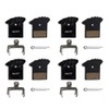HSayoli Bicycle Hydraulic 4 Pairs Disc Brake Pad Semi Metal