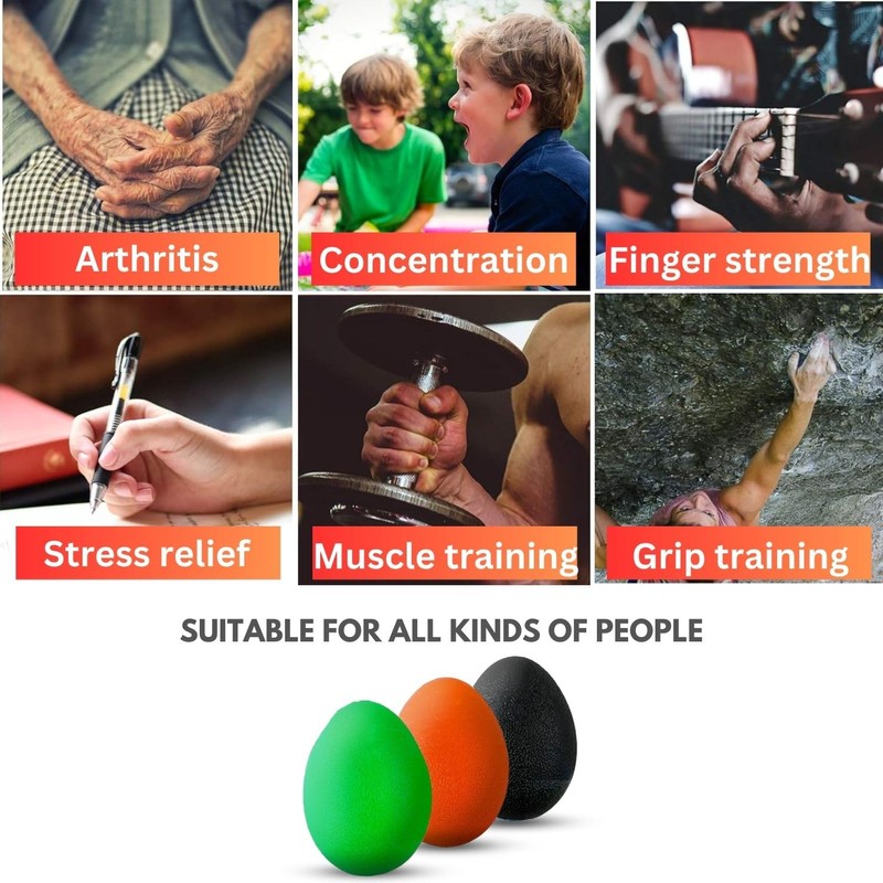 The Friendly Swede Stress Balls for Adults — 3 Squeeze