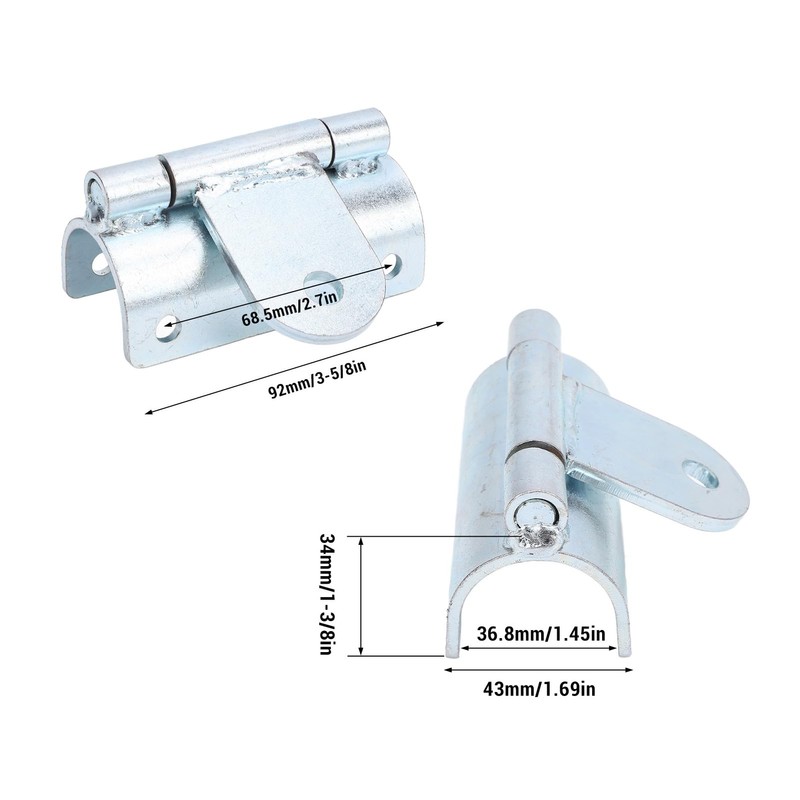 Snowmobile Universal Bumper Hitch Metal Structure Tow Hook Fits 1