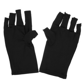 Mikinona 2 Pairs UV Protection Gloves for Gel Nails Manicure Gloves Ideal for Nail Art Supplies and UV Nail Care for Salon and Home Use