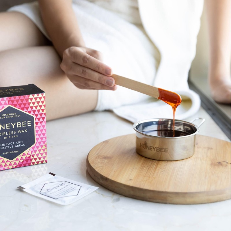 Honeybee Stripless Wax | Pan with Handle | Spatula |