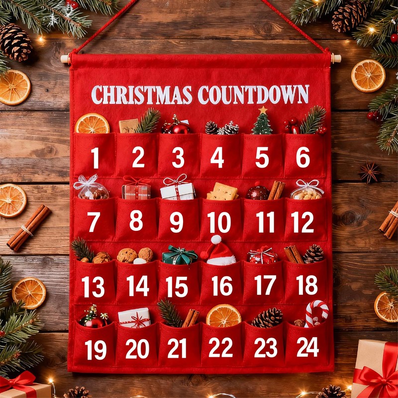 24 Pieces Advent Calendar Numbers Iron on Countdown Numbers Heat