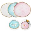 3 Stück Resin Nageldesign-Palette mit Farbmischung & Goldrand – Gel-Farbdisplay