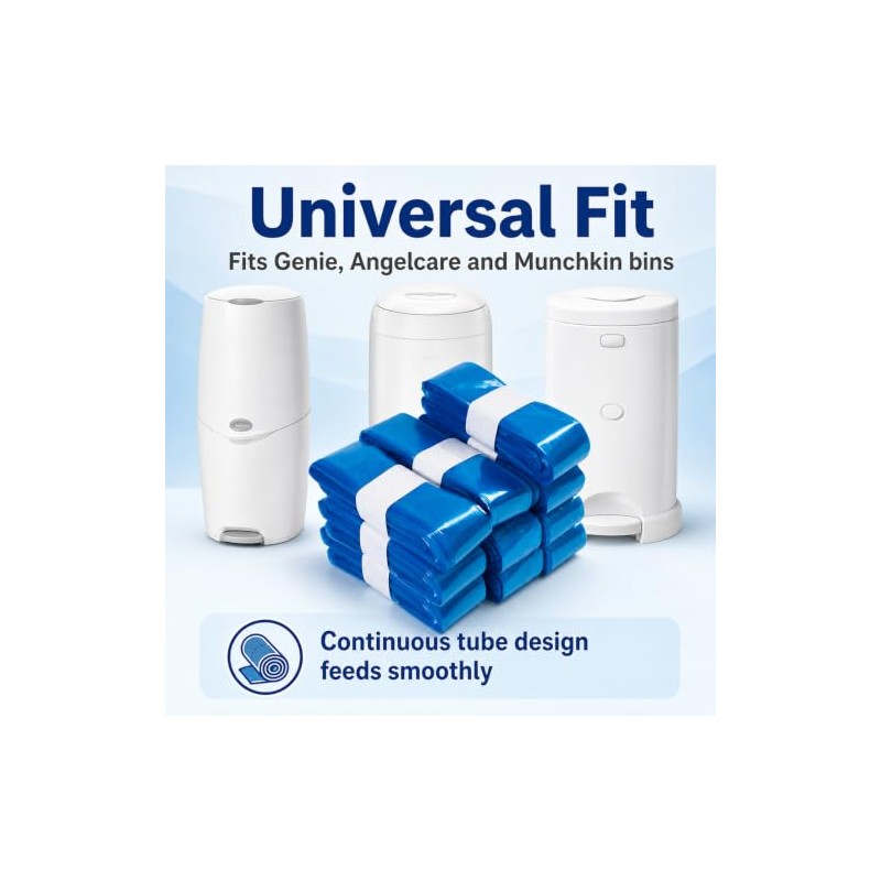 8 Pack Nappy Bin Refills layer Anti-Odor Compatible with Most