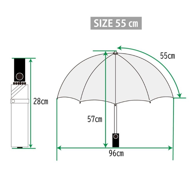 H・A・U 10002950 Bi-Color Automatic Open and Close Umbrella, For Both