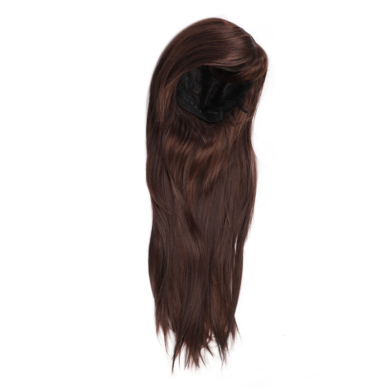Brown Wig Fashionable Heat Resistant Soft Long Straight Layered Synthetic