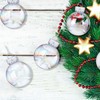 Funtery 2.5inch Christmas Iridescent Ornaments Balls Plastic Clear Ornaments for