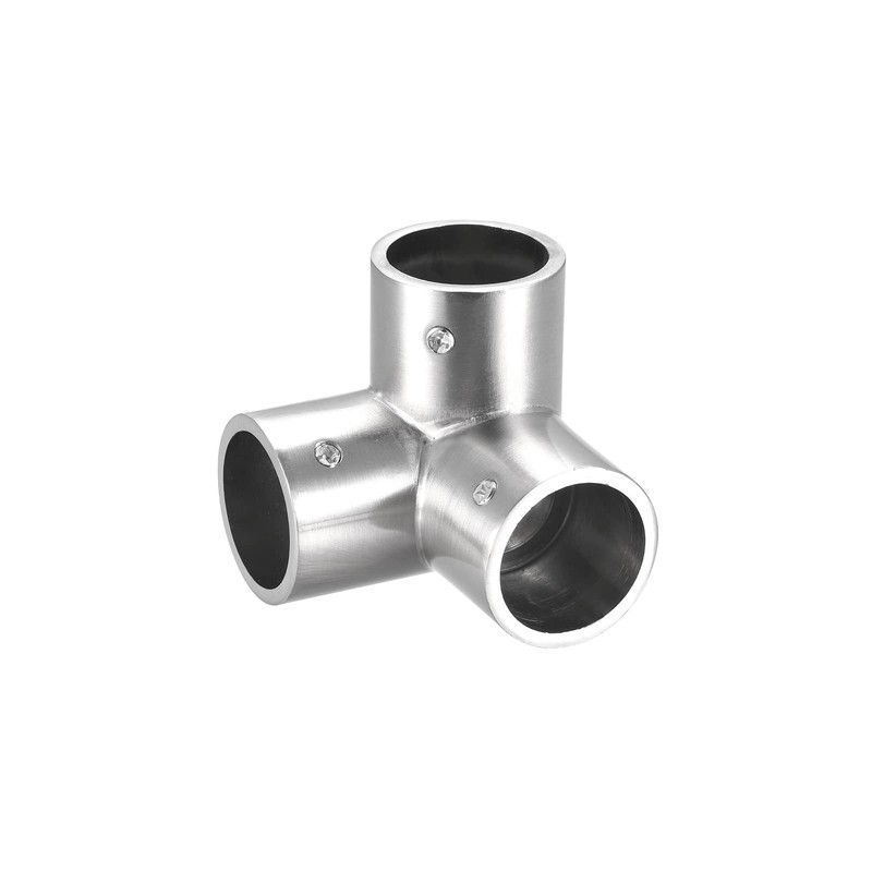 sourcing map Rail Elbow Fitting 90 Degree 3-Way Zinc Alloy