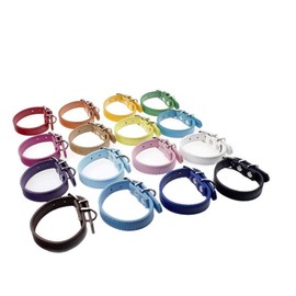 TenCloud Pet Collar Set of 12 or 16 Adjustable ID Collars Leather for Puppy Medium Large Breed Dogs Neck 6''~18'' (S(Neck:6"~12"))