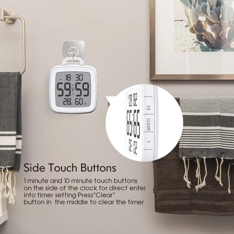 BALDR Digital Shower Clock with Timer | Waterproof Design, Perfect