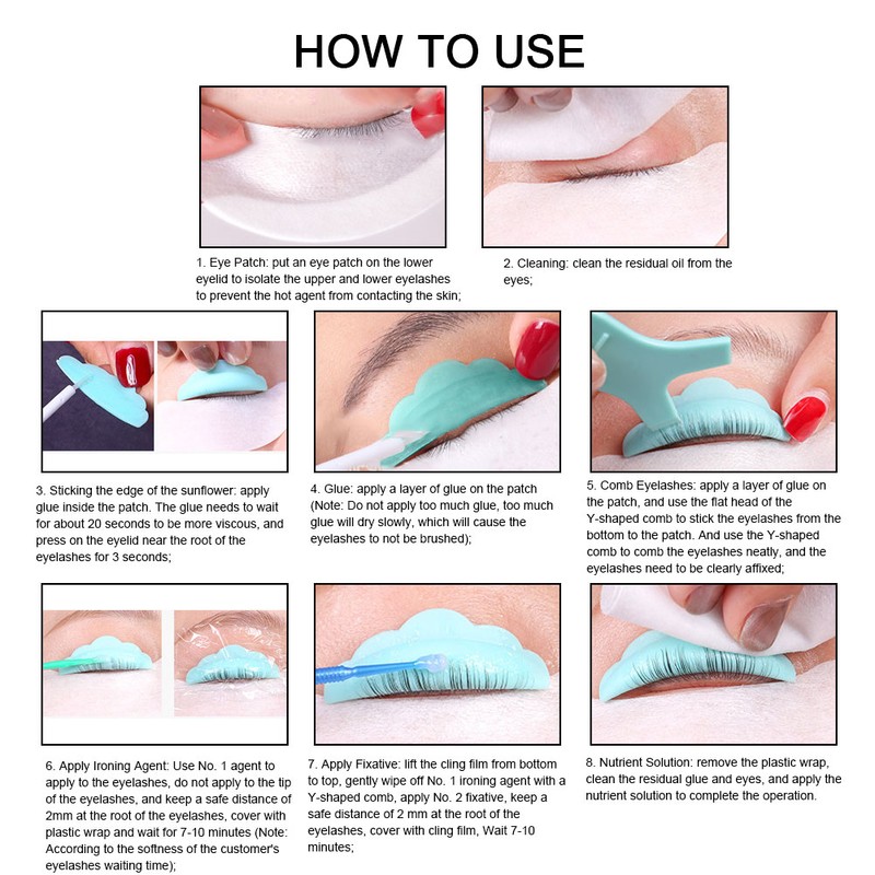 Eyelashes Perming Kit Reusable Eyelash Silicone Patch Curling Set Eyelash