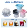 LINGLAN Ball Shaped Ice Cube Trays, 6 cm, Pack of