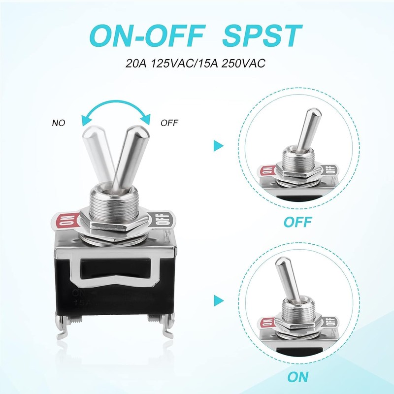 JUTOSU Toggle Switch Rocker Toggle Switch Car Toggle Switch Waterproof