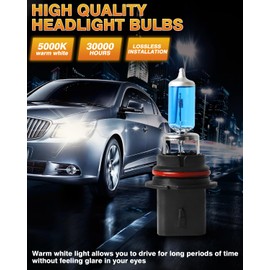 IVBDQV Fit 2002-2005 for Dodge Ram 1500 2500 3500 Headlight Bulbs, 9007/HB5 High Low Dual Beam and 9006/9145 fog light halogen Bulbs 300% Brightness High Performance halogen Bulbs 4PCS