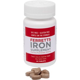 Ferretts Iron Tablets 325mg Ferrous Fumarate 2 Pack (120 Total)