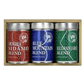 Chimoto Coffee Specialty Regular Coffee (Powder/180g x 3pcs) Gift Set with Box (Blue Mountain Blend, Mocha Blend, Kilimanjaro Blend)