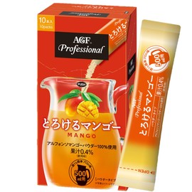 AGF Professional Melting Mango, 16.9 fl oz (500 ml), 10 Bottles, Commercial Use, Juice