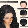 FABÉLLE Black Glueless Lace Front Wig wear and go for