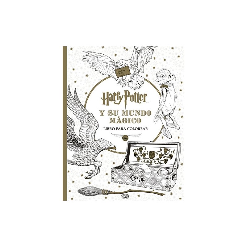 Harry potter y su mundo mágico: Libro para colorear