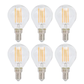 6PCS E12 LED Globe Bulbs 4W G45 Vintage Filament Lamp Clear Glass Bulb Warm Light Home Decor 110V