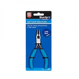Blue Spot 08507 Mini Long Nose Plier with Dipped Handle - Blue