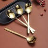 Golden Dinner Spoons 6 Pieces, Kyraton 19cm Stainless Steel Titanium