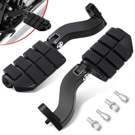 Benlari Rear Passenger Foot Pegs, A3 Steel Passenger Mini Footboard Fit For Harley Davidson Touring Road King Street Glide Road Glide Electra Glide Ultra Classic 1993-2025 (Black)