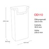 Taymar OD110 2 pieces DIN long (DL) brochure holder, brochure