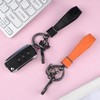 Aotoyou Short Key Chain, Leather Key Ring with Key Ring