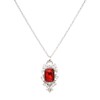 Lureme Fashion Luxury Ruby Cutout Pendant Alloy Necklace (01003818)