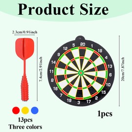 Magnetic Dart Board Set, 14-Piece Kids Dart Board with Magnetic Darts, Indoor and Outdoor Family Game for Parties, Travel and Hand-Eye Coordination Activities