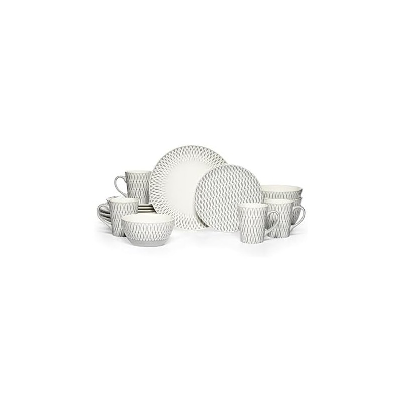 Gourmet Basics by Mikasa Aurora 16 Piece Dinnerware Set (Service