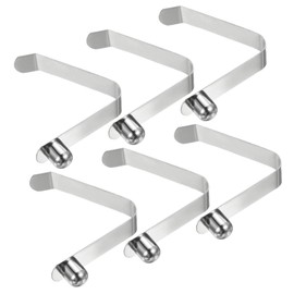 PATIKIL 9.5x9mm Kayak Paddle Snaps, 6 Pack Tent Pole Clips Steel V Shaped Single Pin Push Button Spring Clips Lock Tube Pole Clips for Camping Awning