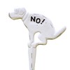 White Cast Iron No Fouling Dog Poo Sign Garden Lawn