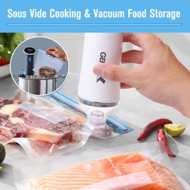 GenieX Hand held Vacuum Sealer, Rechargeable Mini Electric Pump for Food Storage Bags & Food Saver Containers, Vacuum Food Storage to Keep Food Fresh Longer